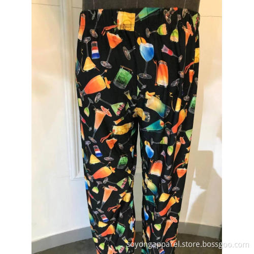 Herren lässig bedruckte Lounge Pants House Nachtwäsche